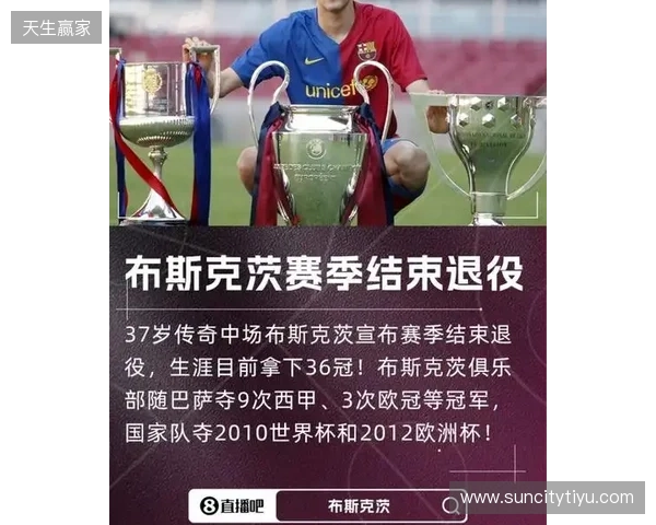 特尔施特根社媒祝贺布斯克茨:以一座冠军结束征程,太棒了